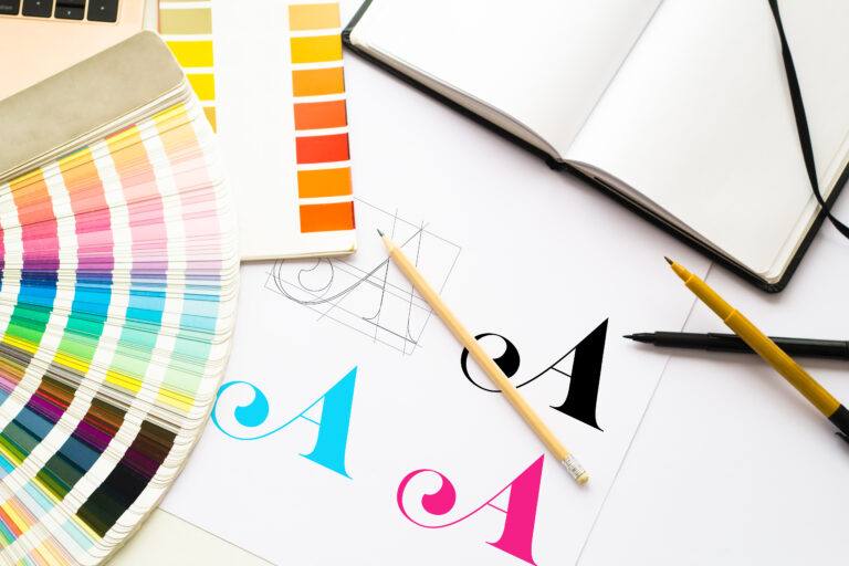 graphic design logo composition with tools color schemes 768x512 1 1
