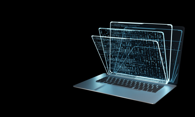 stack virtual hologram panels laptop computer 163855 147 1