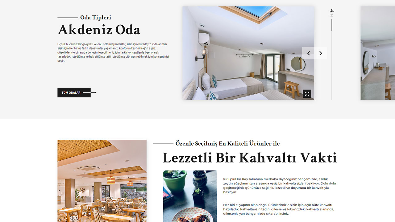 Carruba Boutique Hotel Web Tasarımı Ekran Görüntüsü