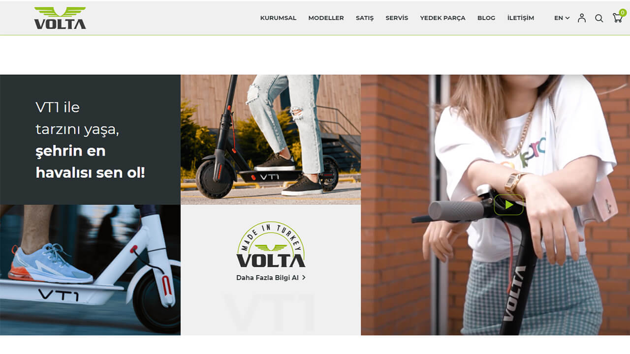 Volta Motor Web Tasarımı Ekran Görüntüsü