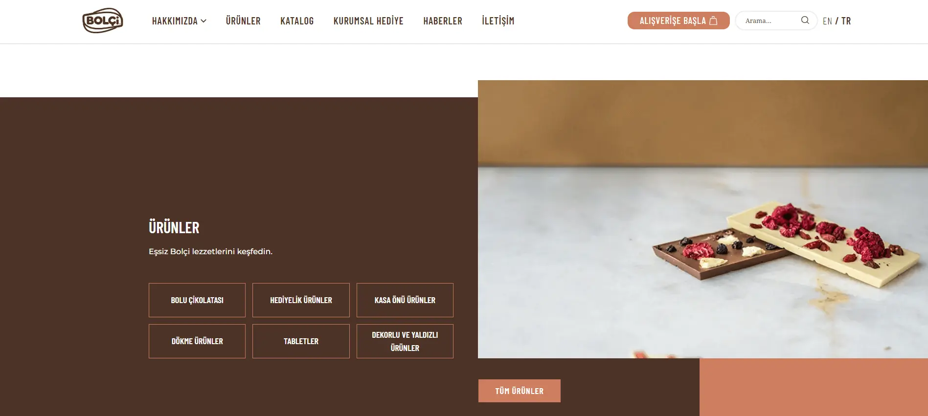 Bolçi Web Tasarımı Ekran Görüntüsü
