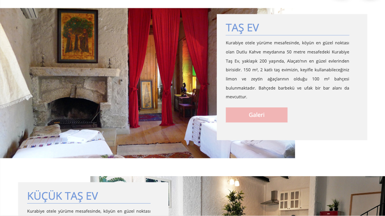 Kurabiye Otel Web Tasarımı Ekran Görüntüsü