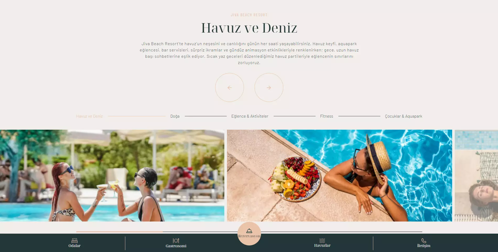 Jiva Beach Hotel Web Tasarımı Ekran Görüntüsü